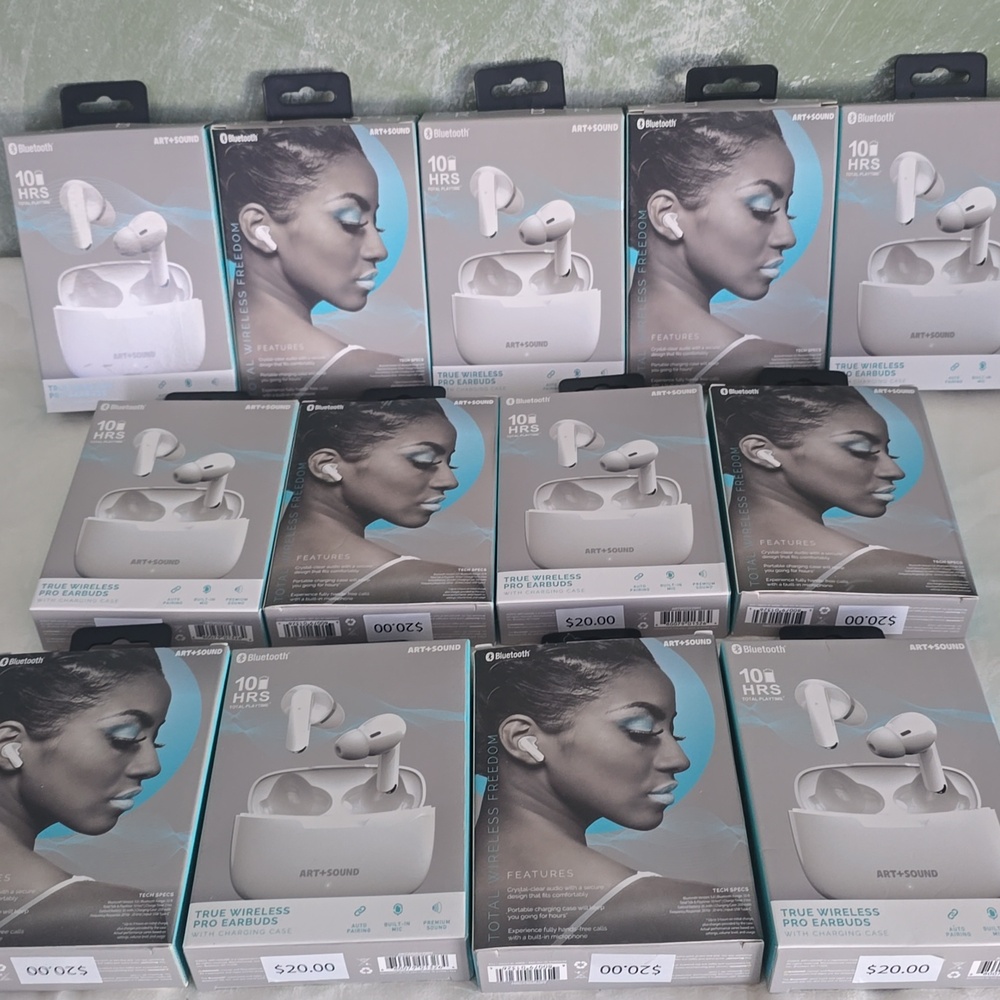 13 True Wireless Pro Earbuds With Charging Case, Bluetooth 10 HRS Battery - Picture 2 of 7